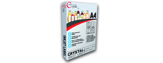 Crystal Inkjet Label Vinyl A4